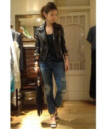 L´Appartement ホースレザー ライダース ジャケット　38サイズ L´Appartement ホースレザー ライダース ジャケット 38サイズ