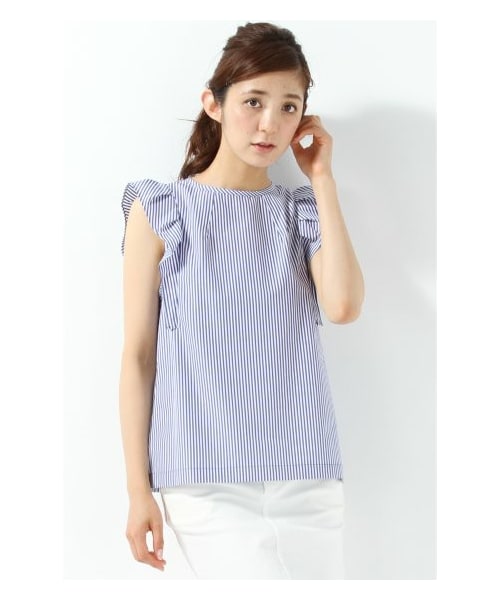 IENA（イエナ）の「フリルノースリーブブラウス（ブラウス）」 - WEAR