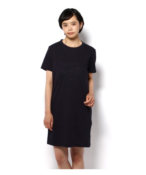 JOURNAL STANDARD(ジャーナルスタンダード)の「MARBLE VINTAGEテンジククルーネックワンピース(ワンピース・レディース・ブラック/グレーA/ネイビー・フリー)」の3枚目の写真