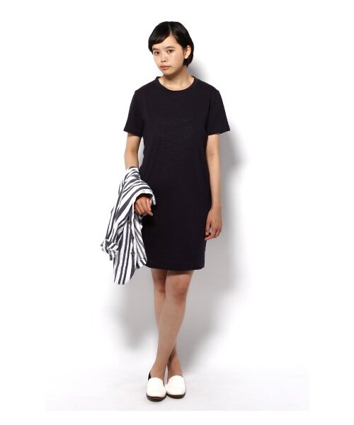 JOURNAL STANDARD(ジャーナルスタンダード)の「MARBLE VINTAGEテンジククルーネックワンピース(ワンピース・レディース・ブラック/グレーA/ネイビー・フリー)」の11枚目の写真