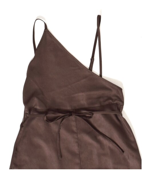 w closet(ダブルクローゼット)の「起毛ワンショルラップキャミワンピース(ワンピース/ドレス・レディース・ラベンダー/Mピンク/ブラウン・FREE)」の8枚目の写真