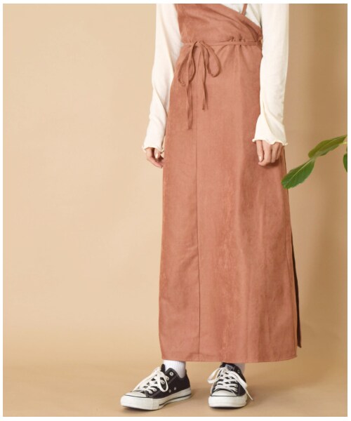 w closet(ダブルクローゼット)の「起毛ワンショルラップキャミワンピース(ワンピース/ドレス・レディース・ラベンダー/Mピンク/ブラウン・FREE)」の22枚目の写真