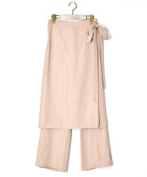 w closet | ラップスカート付きスリットイージーパンツ(パンツ)