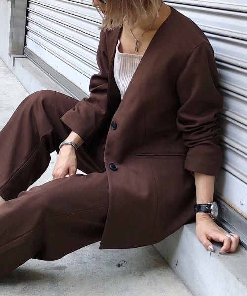 PAGEBOY（ページボーイ）の「【WEB先行予約】ＳＥＴＵＰウールライクタックパンツ【25番色のみWEB限定カラー】（パンツ・レディース・グレージュ/チャコールグレー/【WEB限定カラー】ピンク/ブラウン・S, M）」の15枚目の写真