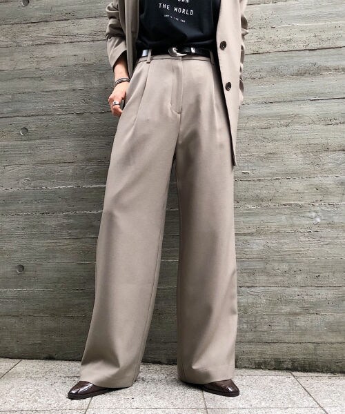 PAGEBOY（ページボーイ）の「【WEB先行予約】ＳＥＴＵＰウールライクタックパンツ【25番色のみWEB限定カラー】（パンツ・レディース・グレージュ/チャコールグレー/【WEB限定カラー】ピンク/ブラウン・S, M）」の19枚目の写真