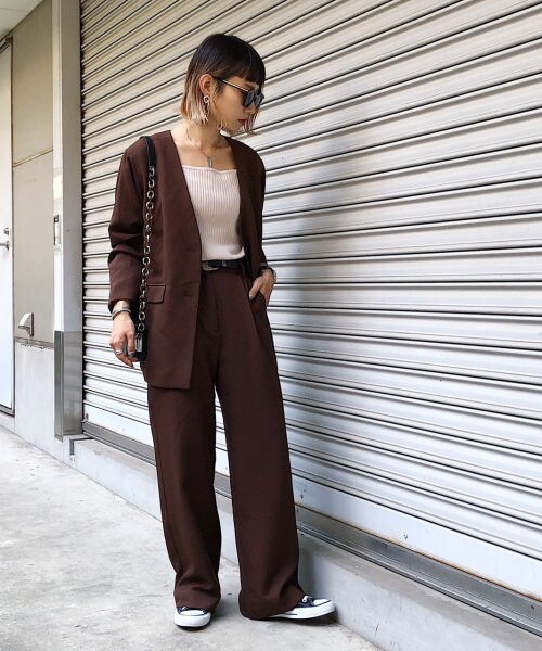 PAGEBOY（ページボーイ）の「【WEB先行予約】ＳＥＴＵＰウールライクタックパンツ【25番色のみWEB限定カラー】（パンツ・レディース・グレージュ/チャコールグレー/【WEB限定カラー】ピンク/ブラウン・S, M）」の13枚目の写真