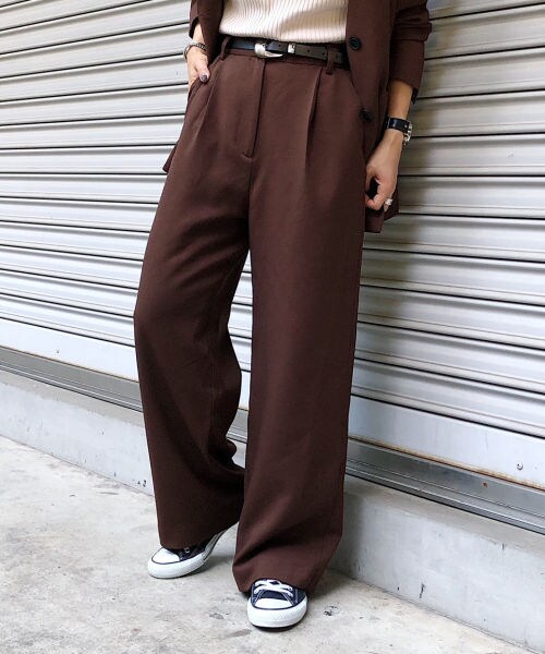 PAGEBOY（ページボーイ）の「【WEB先行予約】ＳＥＴＵＰウールライクタックパンツ【25番色のみWEB限定カラー】（パンツ・レディース・グレージュ/チャコールグレー/【WEB限定カラー】ピンク/ブラウン・S, M）」の12枚目の写真