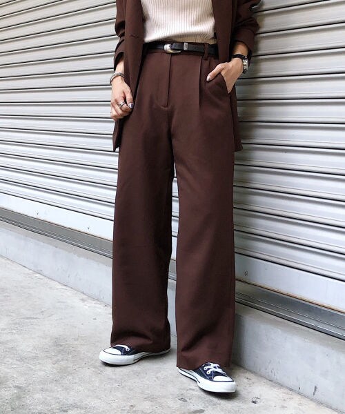 PAGEBOY（ページボーイ）の「【WEB先行予約】ＳＥＴＵＰウールライクタックパンツ【25番色のみWEB限定カラー】（パンツ・レディース・グレージュ/チャコールグレー/【WEB限定カラー】ピンク/ブラウン・S, M）」の11枚目の写真