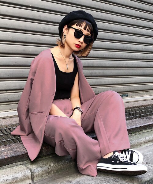 PAGEBOY（ページボーイ）の「【WEB先行予約】ＳＥＴＵＰウールライクタックパンツ【25番色のみWEB限定カラー】（パンツ・レディース・グレージュ/チャコールグレー/【WEB限定カラー】ピンク/ブラウン・S, M）」の10枚目の写真