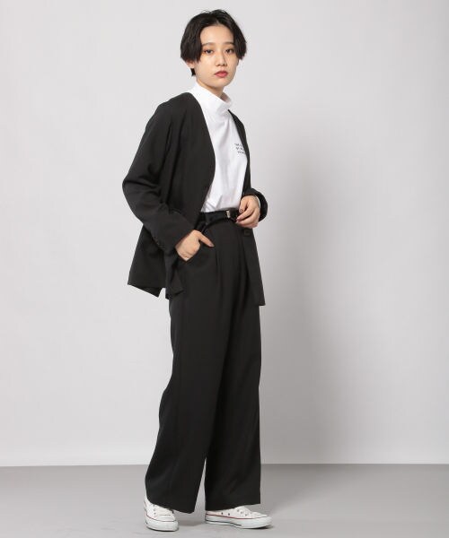 PAGEBOY（ページボーイ）の「【WEB先行予約】ＳＥＴＵＰウールライクタックパンツ【25番色のみWEB限定カラー】（パンツ・レディース・グレージュ/チャコールグレー/【WEB限定カラー】ピンク/ブラウン・S, M）」の6枚目の写真