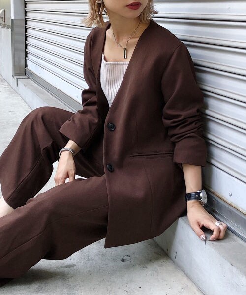 PAGEBOY（ページボーイ）の「【WEB先行予約】ＳＥＴＵＰウールライクタックパンツ【25番色のみWEB限定カラー】（パンツ・レディース・グレージュ/チャコールグレー/【WEB限定カラー】ピンク/ブラウン・S, M）」の16枚目の写真