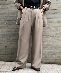 PAGEBOY | 【WEB先行予約】ＳＥＴＵＰウールライクタックパンツ【25番色のみWEB限定カラー】(パンツ)