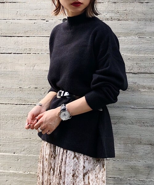 PAGEBOY（ページボーイ）の「【WEB限定アイテム】ウールＭＩＸタートルプルオーバー【先行予約】（トップス・レディース・ホワイト/ブラック/ライトピンク/ベージュ/コバルトブルー/ピスタチオ/グレープ・F）」の15枚目の写真