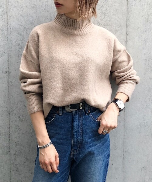 PAGEBOY（ページボーイ）の「【WEB限定アイテム】ウールＭＩＸタートルプルオーバー【先行予約】（トップス・レディース・ホワイト/ブラック/ライトピンク/ベージュ/コバルトブルー/ピスタチオ/グレープ・F）」の21枚目の写真