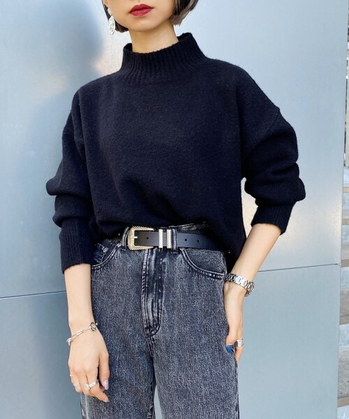 PAGEBOY（ページボーイ）の「【WEB限定アイテム】ウールＭＩＸタートルプルオーバー【先行予約】（トップス・レディース・ホワイト/ブラック/ライトピンク/ベージュ/コバルトブルー/ピスタチオ/グレープ・F）」の10枚目の写真