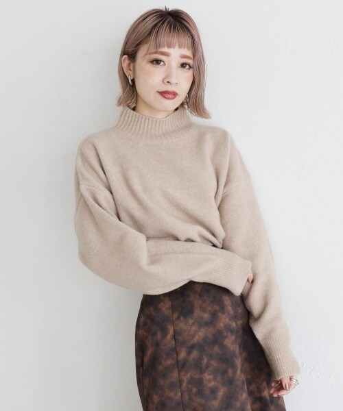 PAGEBOY（ページボーイ）の「【WEB限定アイテム】ウールＭＩＸタートルプルオーバー【先行予約】（トップス・レディース・ホワイト/ブラック/ライトピンク/ベージュ/コバルトブルー/ピスタチオ/グレープ・F）」の19枚目の写真