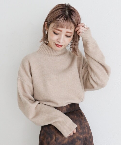 PAGEBOY（ページボーイ）の「【WEB限定アイテム】ウールＭＩＸタートルプルオーバー【先行予約】（トップス・レディース・ホワイト/ブラック/ライトピンク/ベージュ/コバルトブルー/ピスタチオ/グレープ・F）」の18枚目の写真