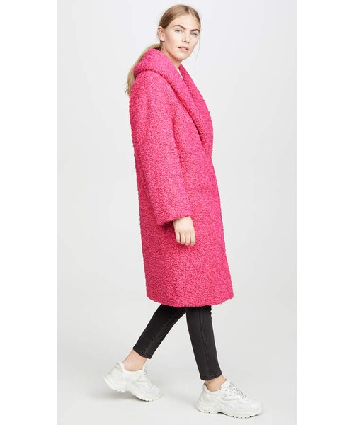 Alice and Olivia(アリスオリヴィア)の「alice + olivia Ora Faux Fur Long Oversized Collar Coat(ジャケット/アウター・レディース・Pink・XS/S/M/L)」の2枚目の写真