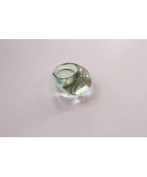 Handmade | acryl clear ring  pistàcchio green(リング)