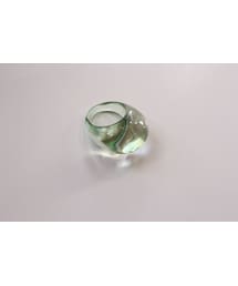 Handmade | acryl clear ring  pistàcchio green(リング)