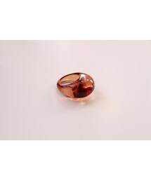 Handmade | acryl clear ring  marron brown(リング)