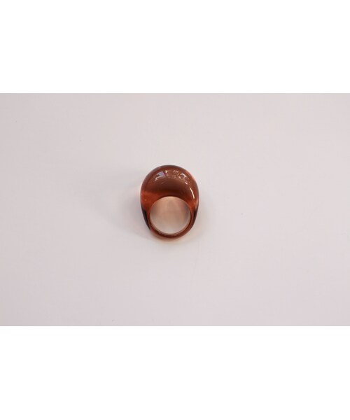 Handmade(ハンドメイド)の「acryl clear ring marron brown(リング・レディース・その他)」の2枚目の写真