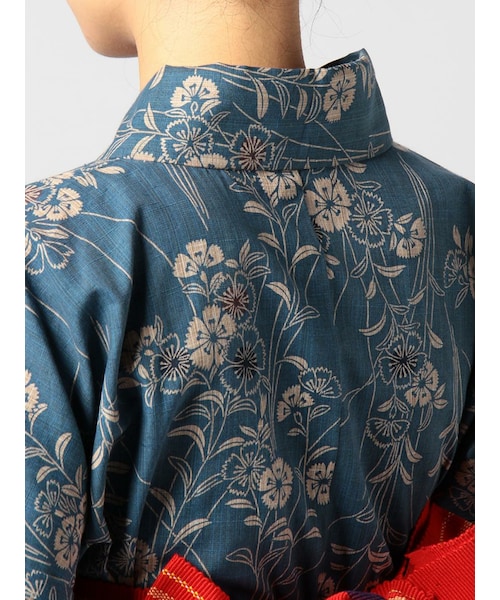 ※アッシュページ：A-1216 夏小紋着物 正絹 霞取り 組紐【未使用品】 アッシュページ：A-1216 夏小紋着物 正絹 霞取り 組紐【未使用品