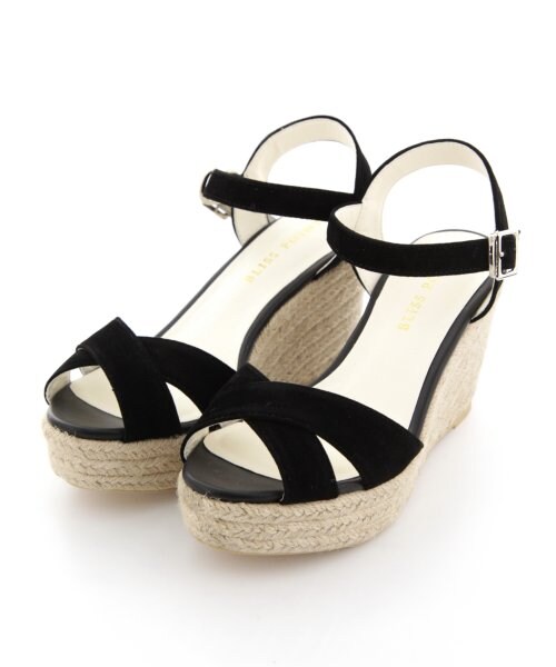 BLISS POINT Womens（ブリスポイント ウイメンズ）の「シンプルウエッジサンダル2（シューズ・レディース・ホワイト/ブラック/ベージュ/レオパード/イエロー/ブルー・S(22～22.5cm)/M(23～23.5cm)/L(24～24.5cm)）」の2枚目の写真