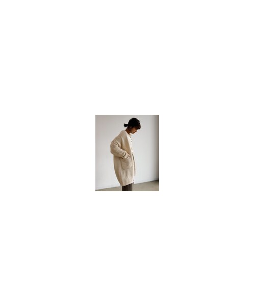 Auntie Rosa Holiday（アンティローザホリデー）の「【Holiday】ハンドニットロングガウン◆WEB限定◆（カーディガン/ボレロ・レディース・ブラウン/グレー/ベージュ/ピンク・FREE）」の3枚目の写真