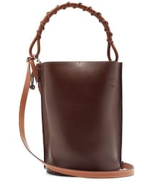 LOEWE | Loewe - Gate Grained Leather Bucket Bag - Womens - Dark Brown(ショルダーバッグ)