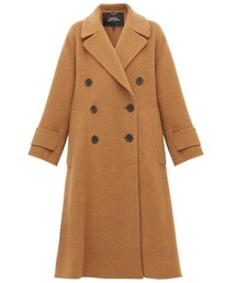Marc Jacobs - Double Breasted Alpaca Blend Trapeze Coat - Womens - Camel