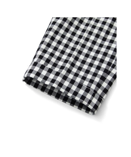 URBAN RESEARCH（アーバンリサーチ）の「ギンガムタックテーパードパンツ（パンツ・レディース・BLK×WHT・36/38）」の12枚目の写真