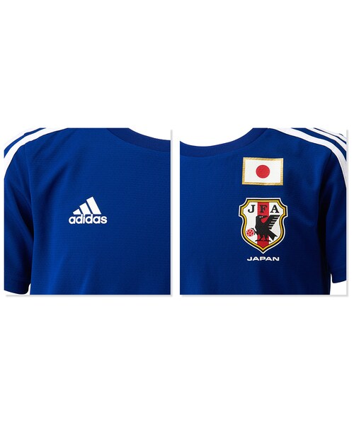 adidas（アディダス）の「adidas キッズ サッカー日本代表 ホームレプリカTシャツ（T-SHIRTS・メンズ・other・140/150/130/160）」の3枚目の写真