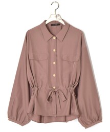 w closet | スパンブロードウエストドロストシャツ(トップス)