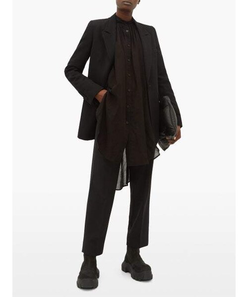 Rick Owens（リックオウエンス）の「Rick Owens - Exaggerated Sole Leather Chelsea Boots - Womens - Black（ブーツ・レディース・Black・35 Eu/it/36 Eu/it/37 Eu/it/38 Eu/it/39 Eu/it/40 Eu/it/41 Eu/it）」の4枚目の写真