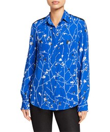 Rag & Bone Therese Printed Viscose Button-Down Blouse
