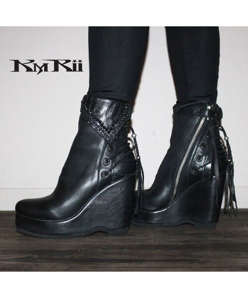 KMRii（ケムリ）の「KMRii ・ケムリ・Crush Braided Boots・LADIES
