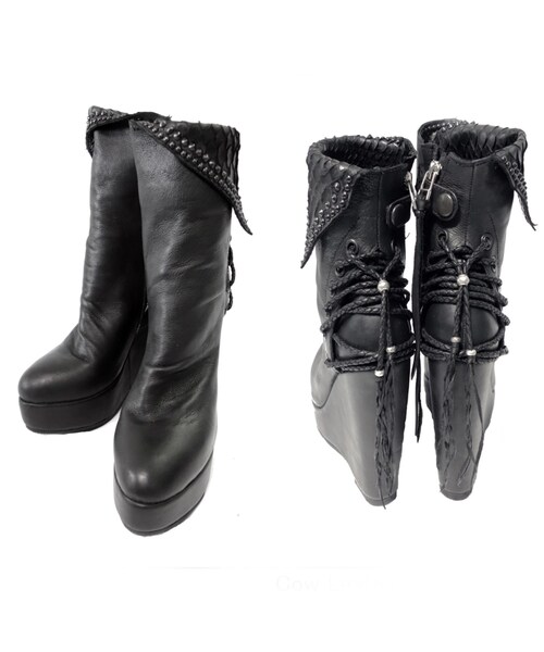 KMRii（ケムリ）の「KMRii ・ケムリ・Crush Braided Boots・LADIES 