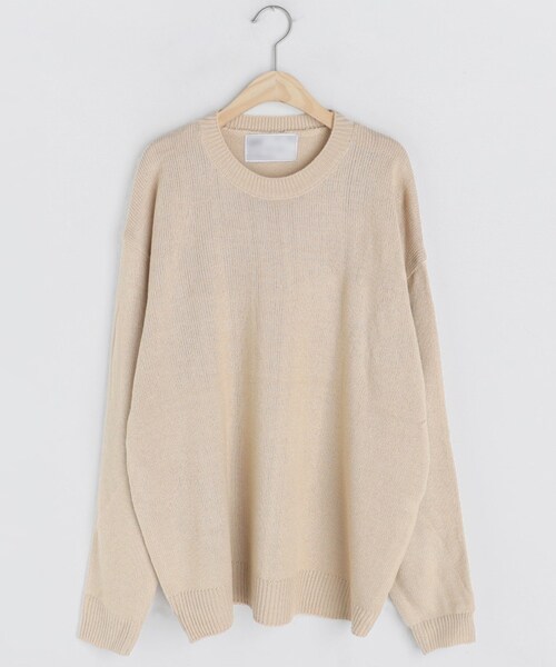 DHOLIC（ディーホリック）の「ルーズフィットニット（ニット/セーター・レディース・グリーン/ホワイト/パープル/ブラック/ベージュ/グレー/ブラウン・FREE）」の6枚目の写真