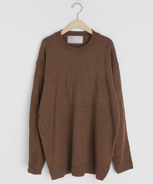 DHOLIC（ディーホリック）の「ルーズフィットニット（ニット/セーター・レディース・グリーン/ホワイト/パープル/ブラック/ベージュ/グレー/ブラウン・FREE）」の5枚目の写真