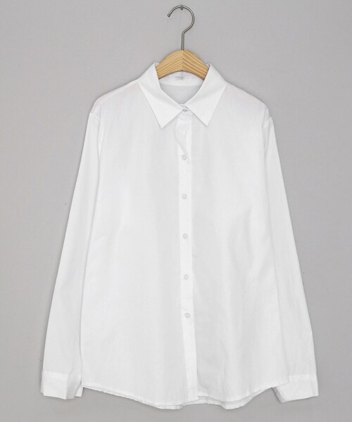 DHOLIC（ディーホリック）の「コットンシャツ（シャツ/ブラウス・レディース・ベージュ/ブラウン/ホワイト/ブルー・FREE）」の2枚目の写真