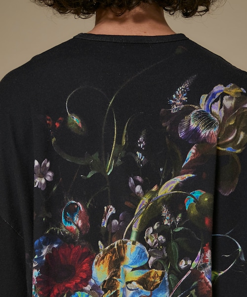 LAD MUSICIAN（ラッドミュージシャン）の「インクジェットフラワービッグティーシャツ（その他・メンズ・BLACK/YLW/GRN・FREE/MODEL:175cm SIZE:FREE）」の9枚目の写真
