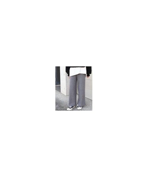 Auntie Rosa Holiday(アンティローザホリデー)の「【Holiday】リブニットパンツ(その他パンツ・レディース・ベージュ/ブラック/グレー/ブラウン・FREE)」の3枚目の写真