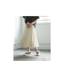 Auntie Rosa Holiday | 【Holiday】プリーツミディ丈ニットスカート(スカート)