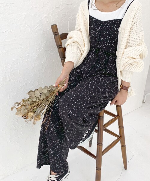 chocomee（チョコミー）の「リボンオールインワン（つなぎ/オールインワン・レディース・ブラック/その他・FREE）」の2枚目の写真