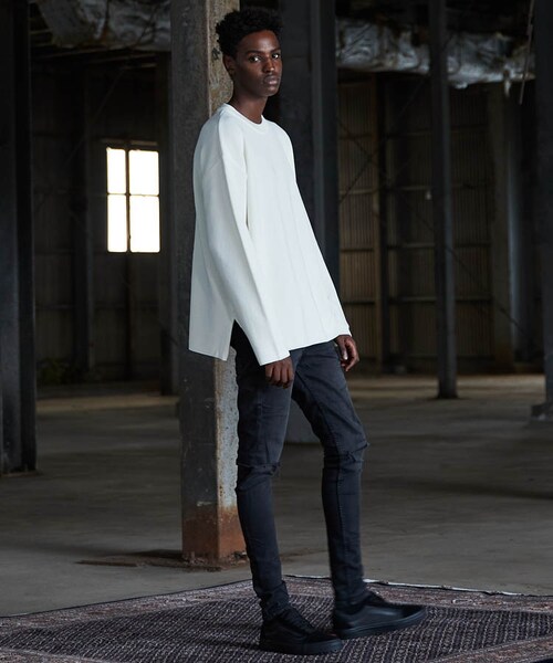 LIDNM（リドム）の「LILY AZE BASIC KNIT（ニット/セーター・メンズ・ホワイト系・MEDIUM/LARGE）」の6枚目の写真