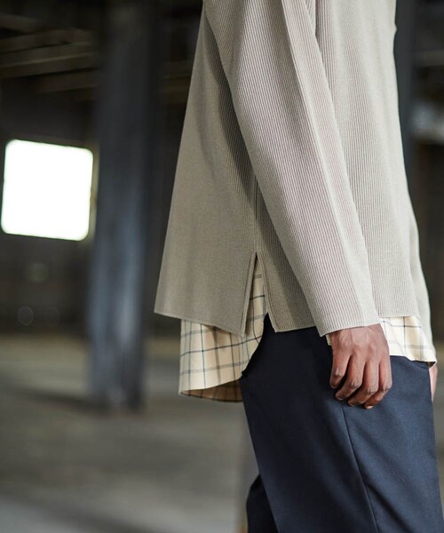 LIDNM(リドム)の「LILY AZE BASIC KNIT(ニット/セーター・メンズ・ベージュ系・MEDIUM/LARGE)」の5枚目の写真