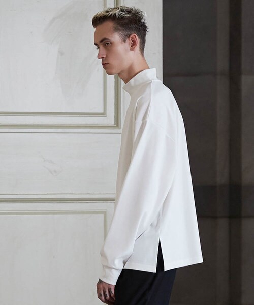 LIDNM(リドム)の「MOCK NECK WIDE LS(Tシャツ/カットソー・メンズ・ホワイト系・MEDIUM/LARGE)」の2枚目の写真