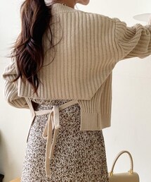 DHOLIC | バックリボンVネックニット(ニット/セーター)