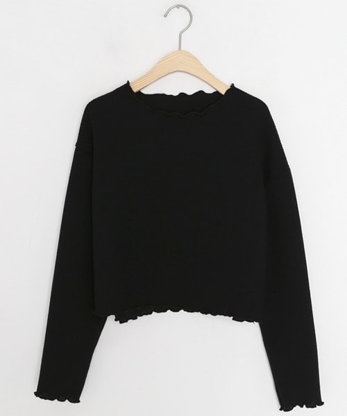 DHOLIC（ディーホリック）の「クロップドウェーブTシャツ（Tシャツ/カットソー・レディース・ブラウン/ホワイト/ブラック/レッド・FREE）」の3枚目の写真